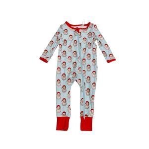 NWT Swoon Baby 12M Vintage Santa Zippy in blue
